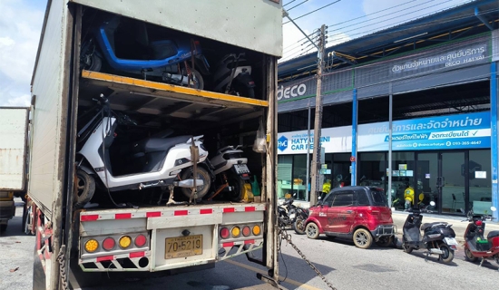 DECO รวมพลังช่วยหาดใหญ่ เคลื่อนย้ายรถลูกค้าเข้าศูนย์ใหญ่